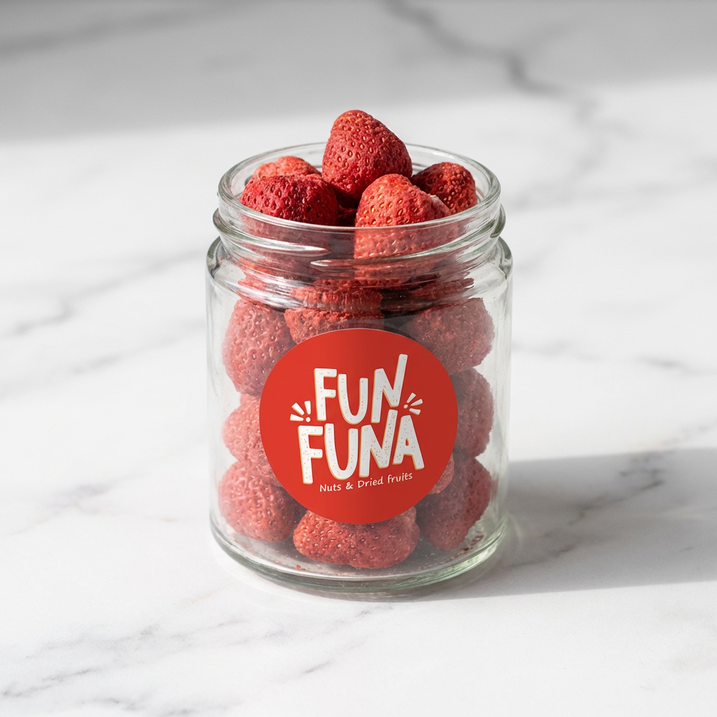 فراولة مجففة بالتبريد مستوردة