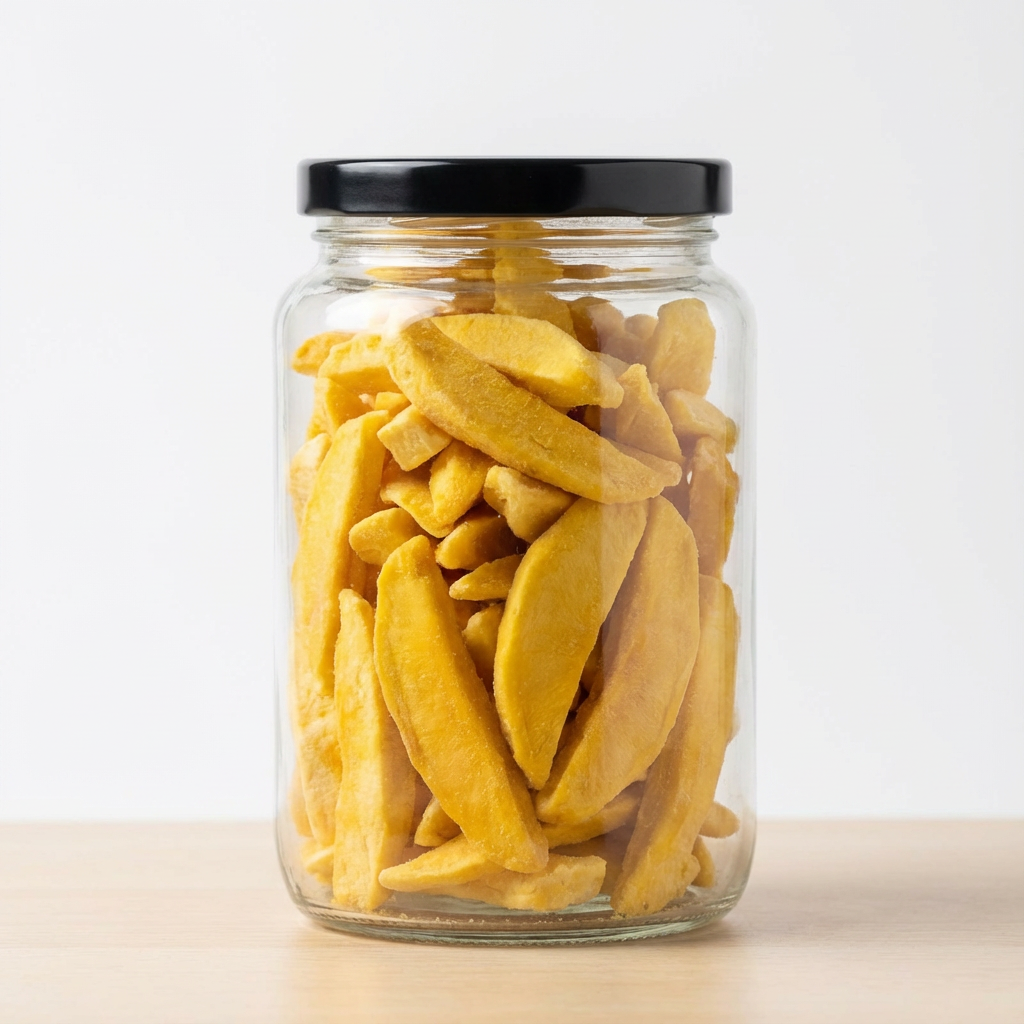 مانجو مقرمشة مجففة بالتبريد